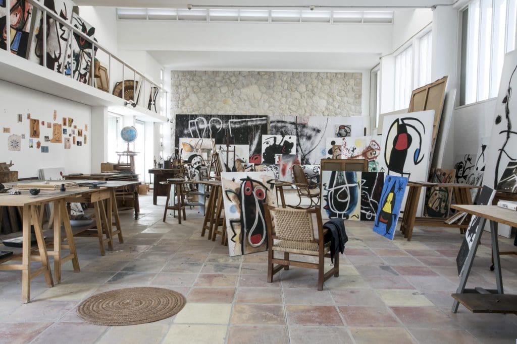 Inside Joan Miró's studio in Taller Sert, Mallorca, where much of his paintings are still on display