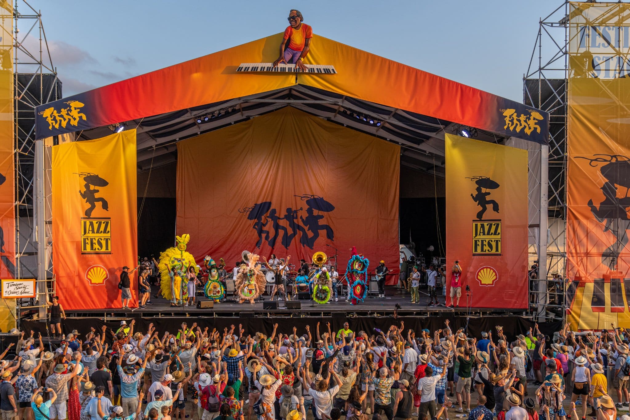 The best music festivals in the US | A stage at New Orleans Jazz and Heritage Festival