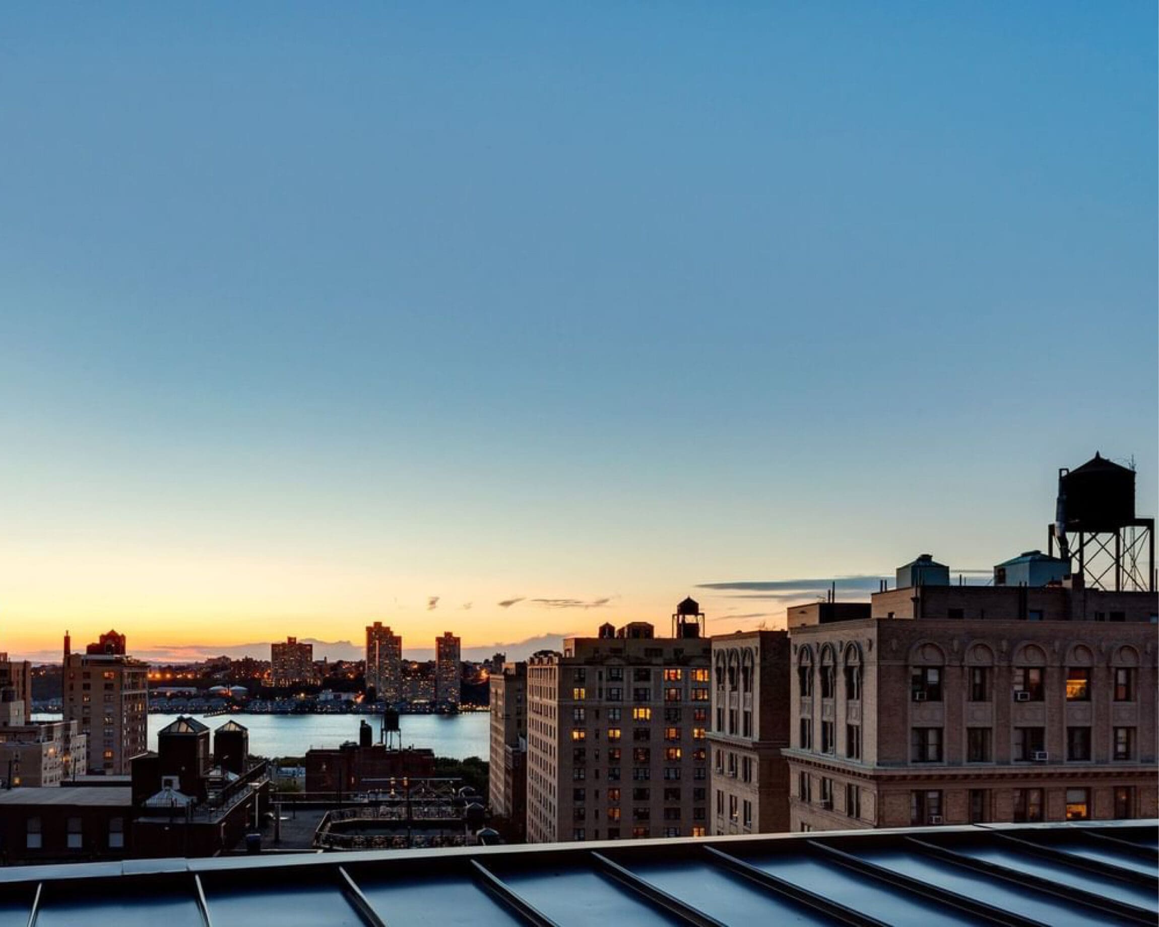 The best hotels in New York | An evening skyline view from Arthouse Hotel