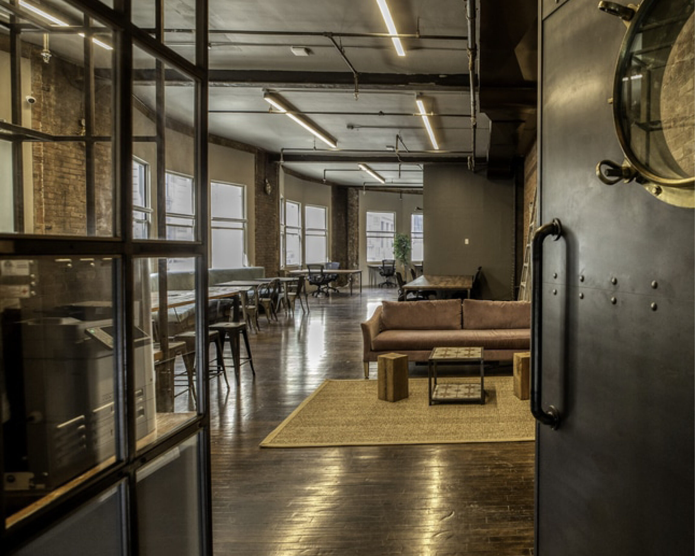 The best co-working space in New York | Workspace at Farm Soho with an industrial interior design