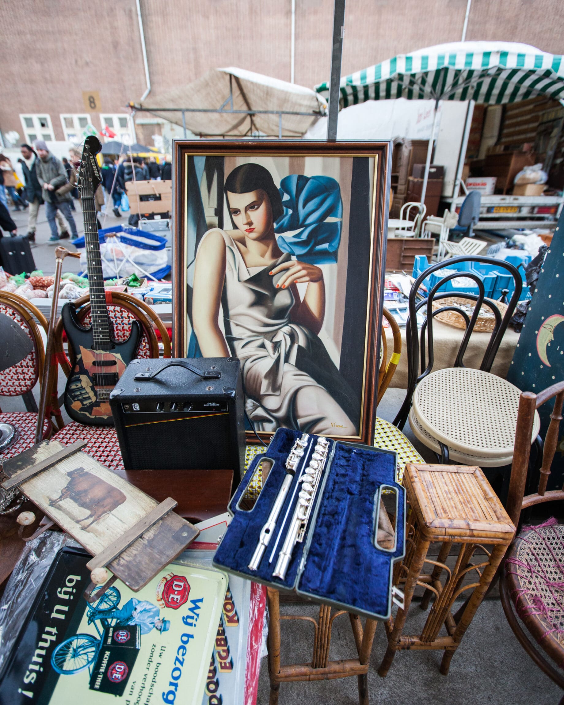 The best vintage shops in Amsterdam | a stall at Ij Hallen market