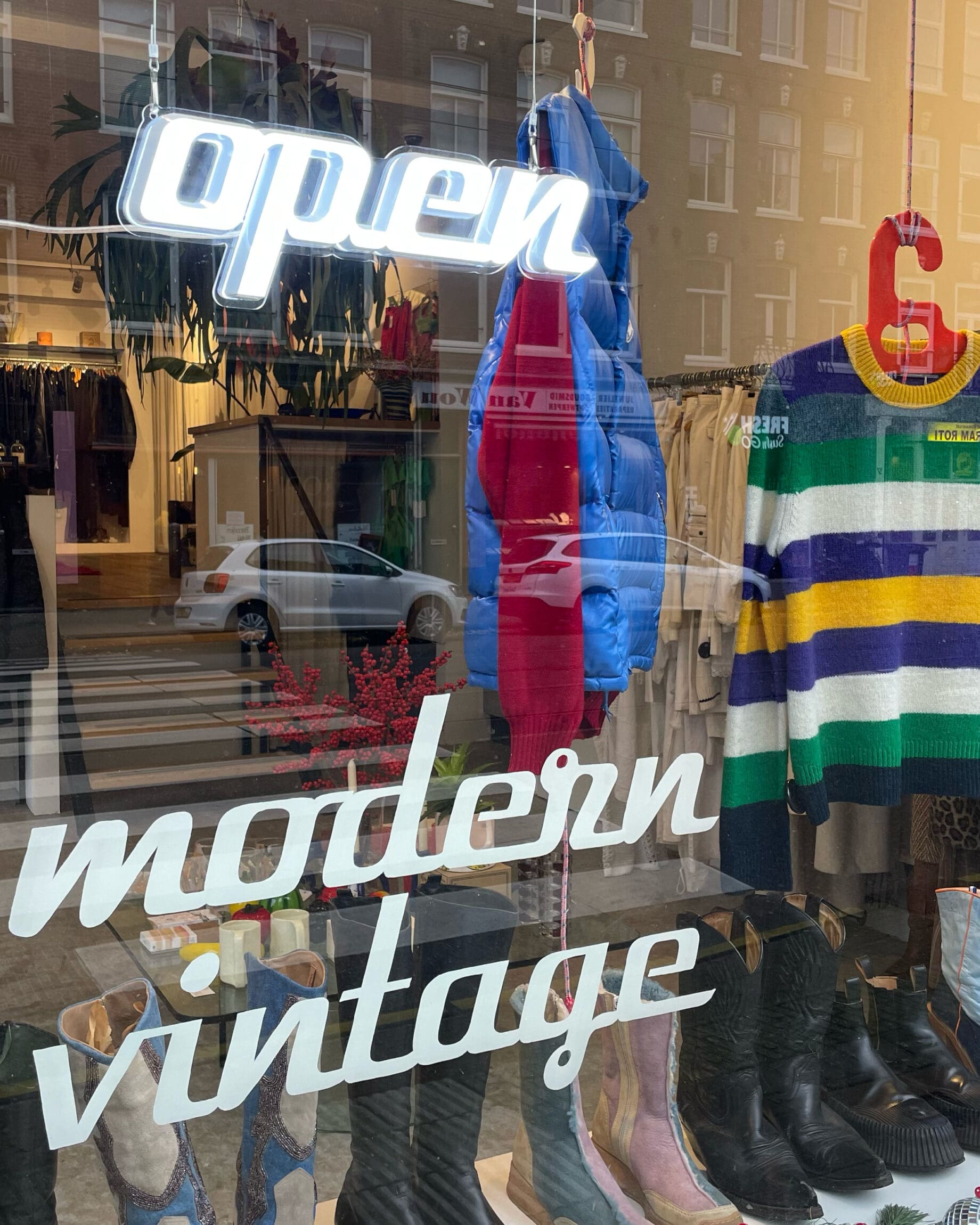 The best vintage shops in Amsterdam | Clothing in a window at Lucille