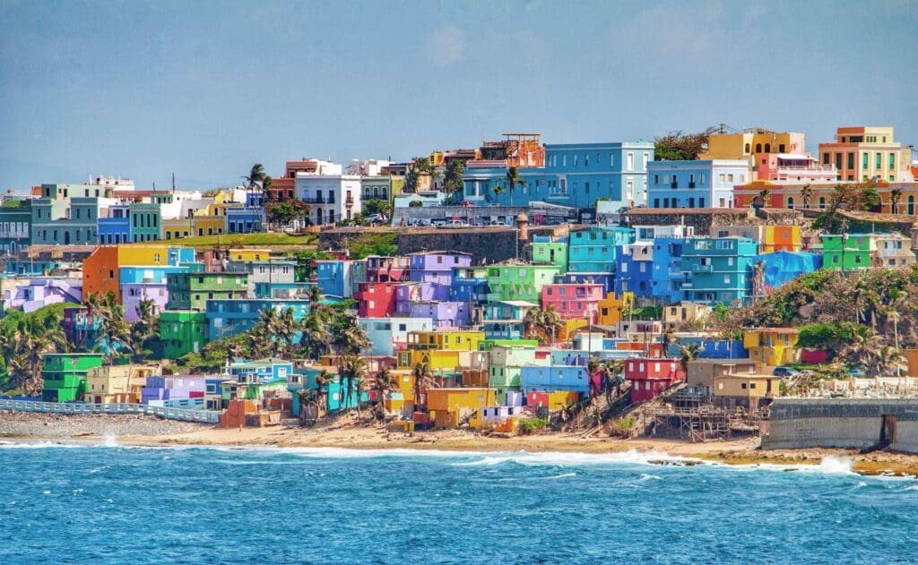 The new digital nomad destinations | Brightly coloured buildings in San Juan, Puerto Rico