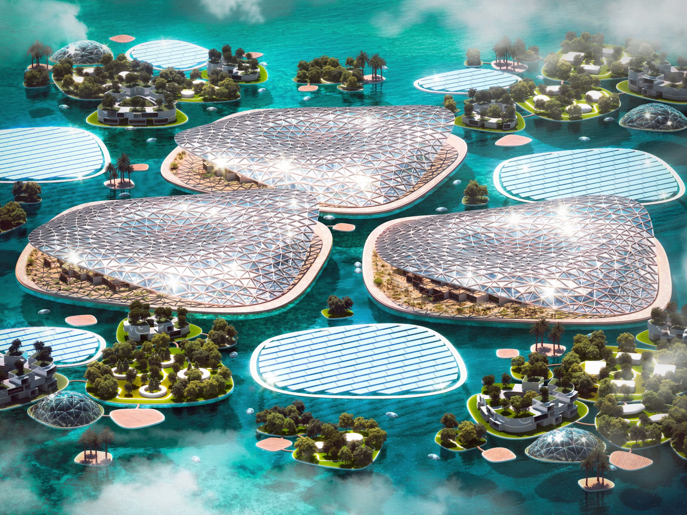 The Dubai Reef project, a sustainable floating community for marine research by net-zero developer URB