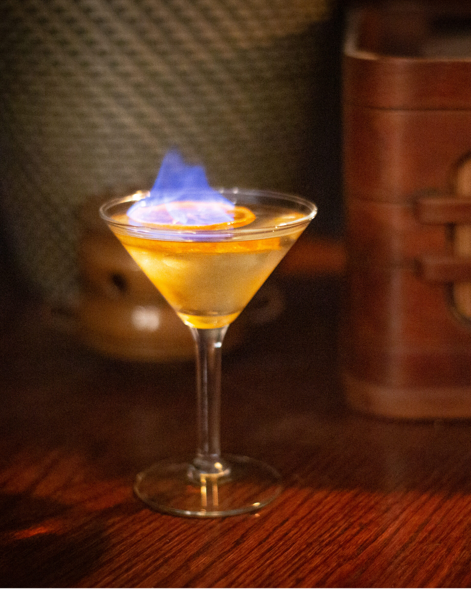 The best bars in Williamsburg, NY | a flaring cocktail at Philomena's