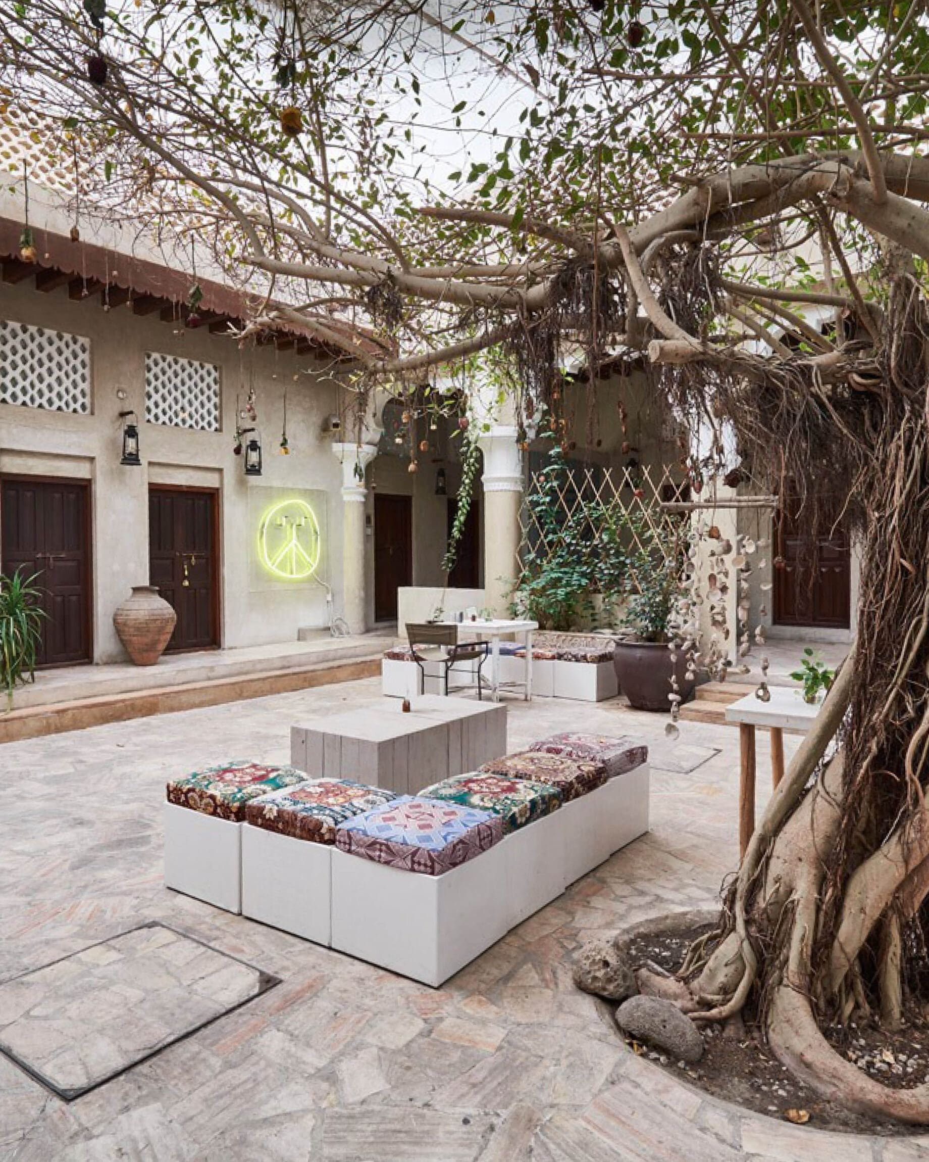 The best art galleries in Dubai | The courtyard in XVA Gallery in Al Fahidi Historic District, Dubai.