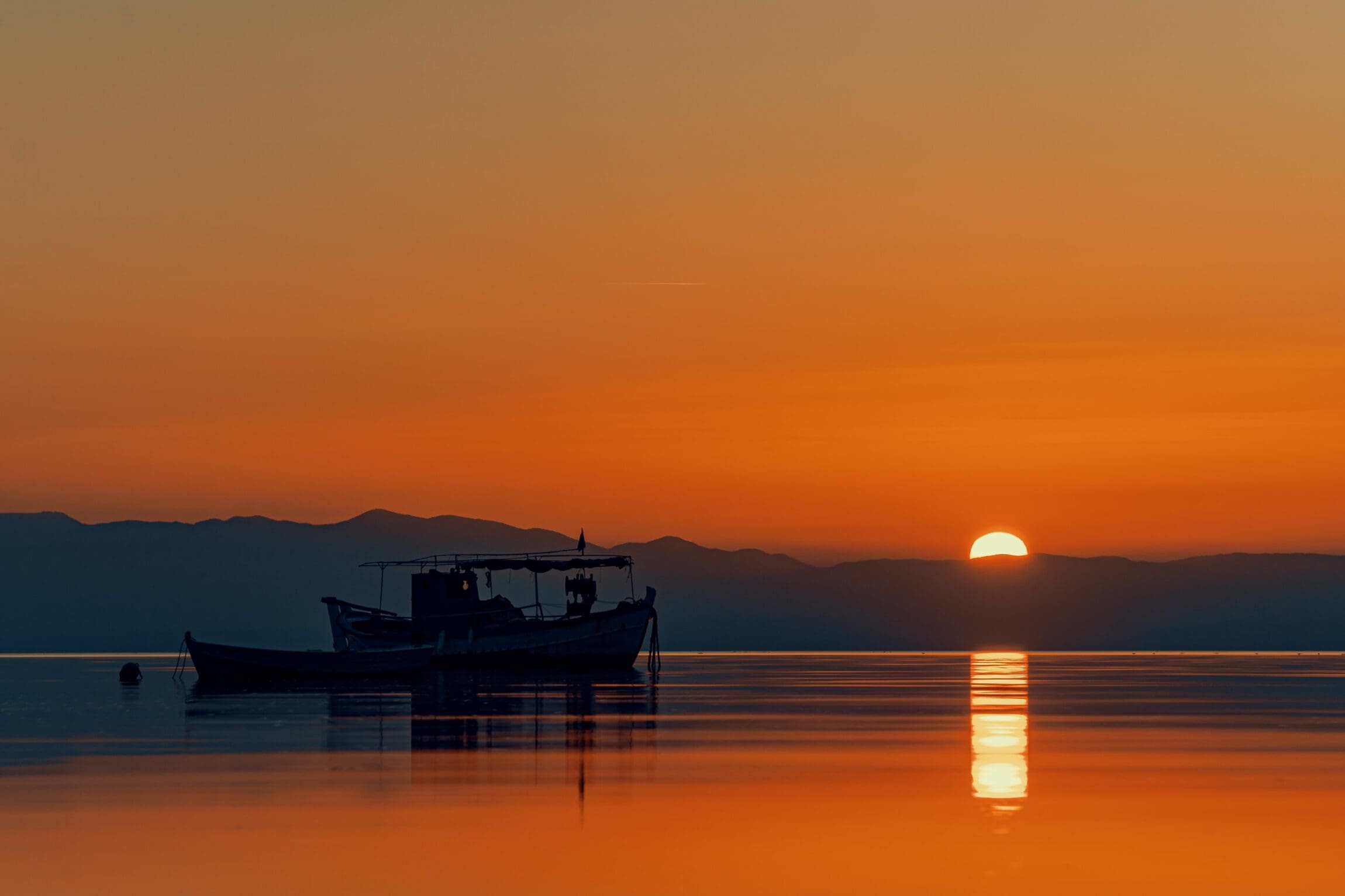 the sunset in Thessaloniki city, Greece