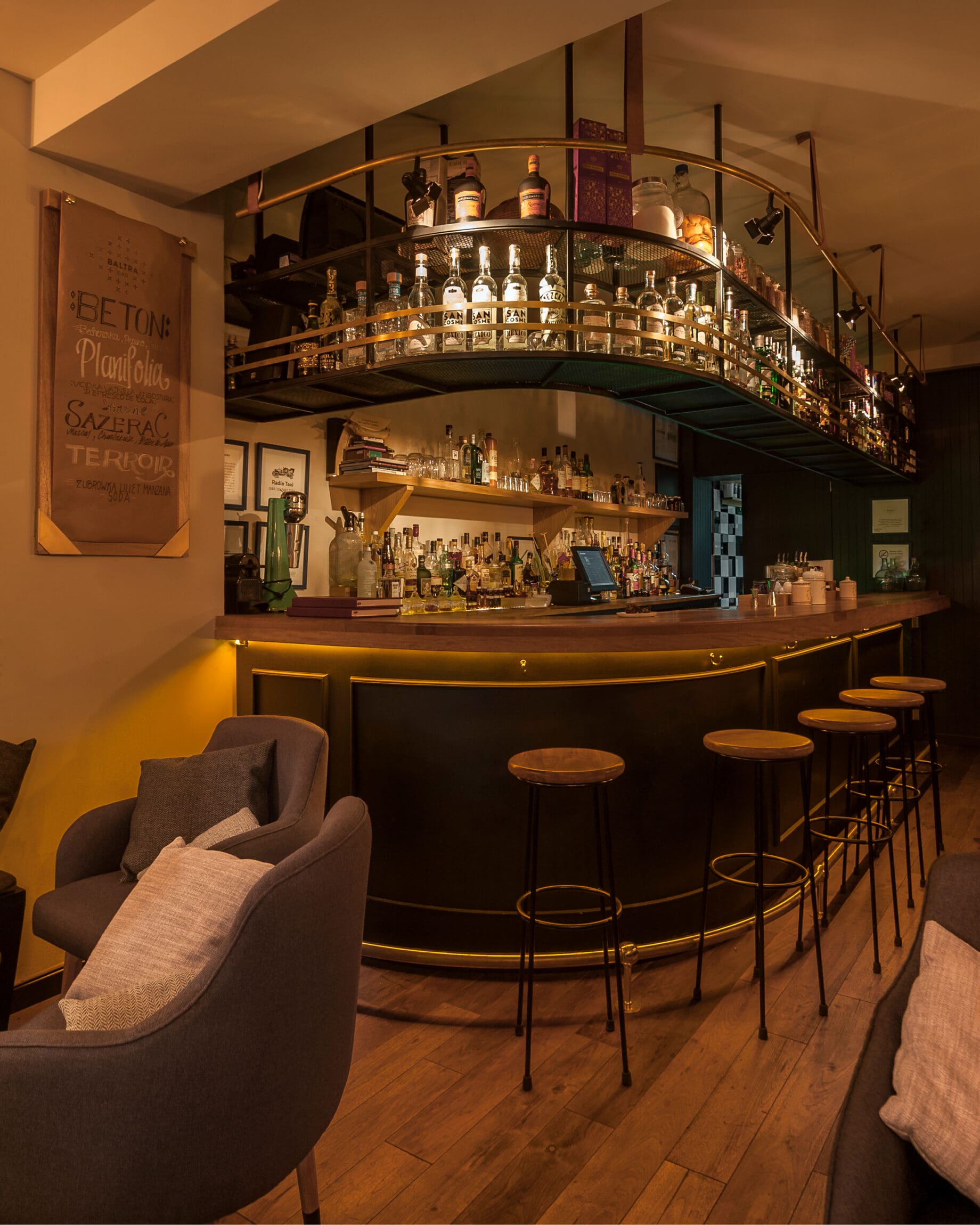 The best bars in Condesa | low-lit interiors at Baltra Bar