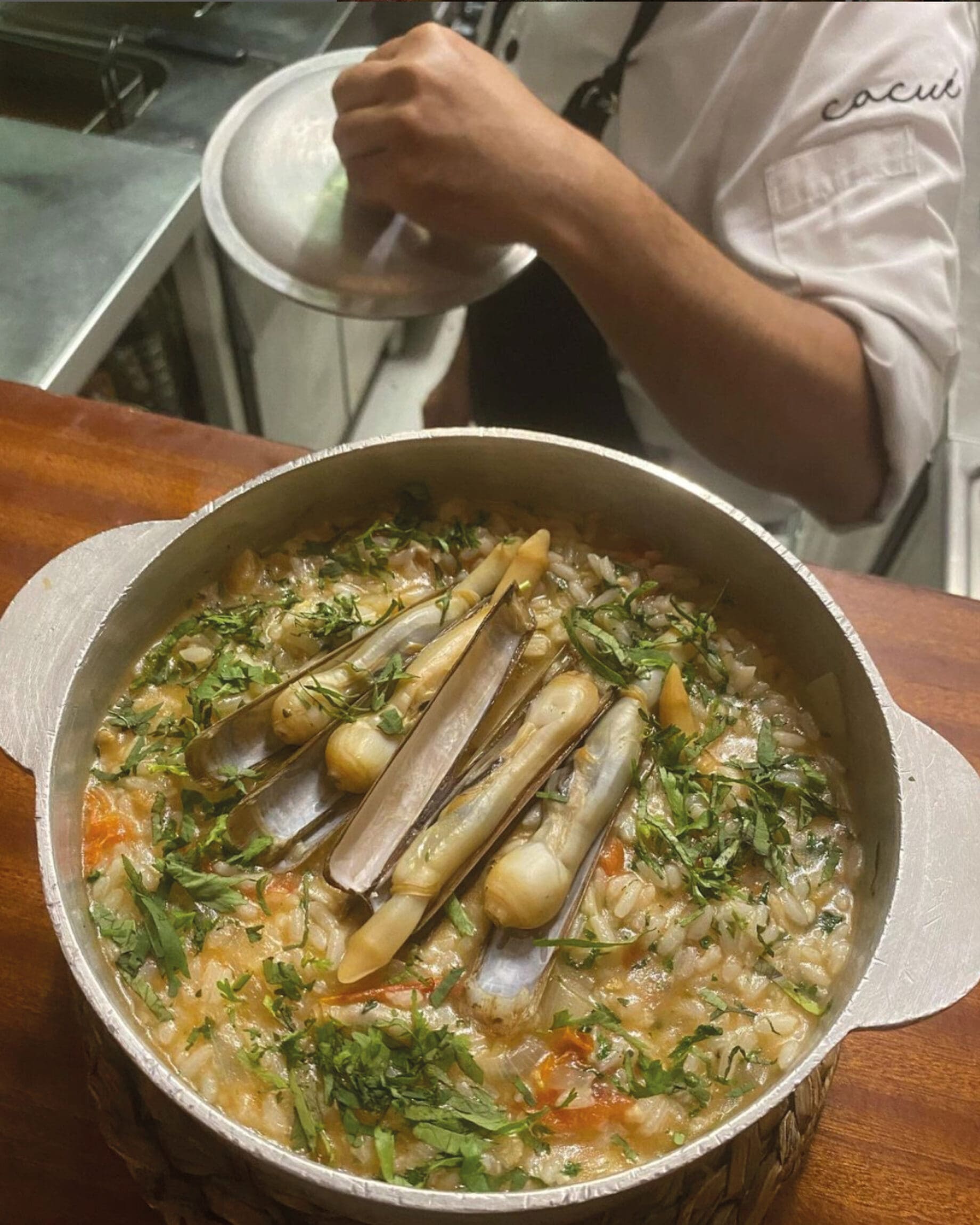 A rustic Portuguese one-pot dish at Cacué