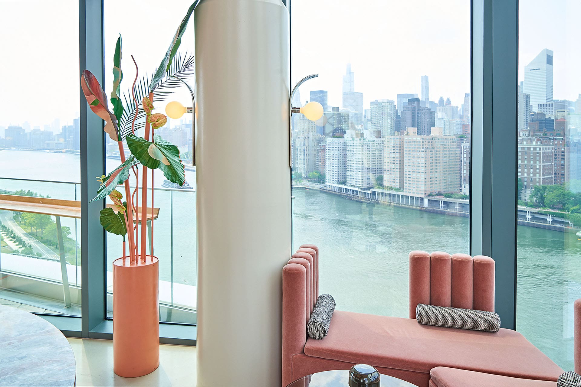 Panorama Room inside the Graduate Hotel New York on Roosevelt Island