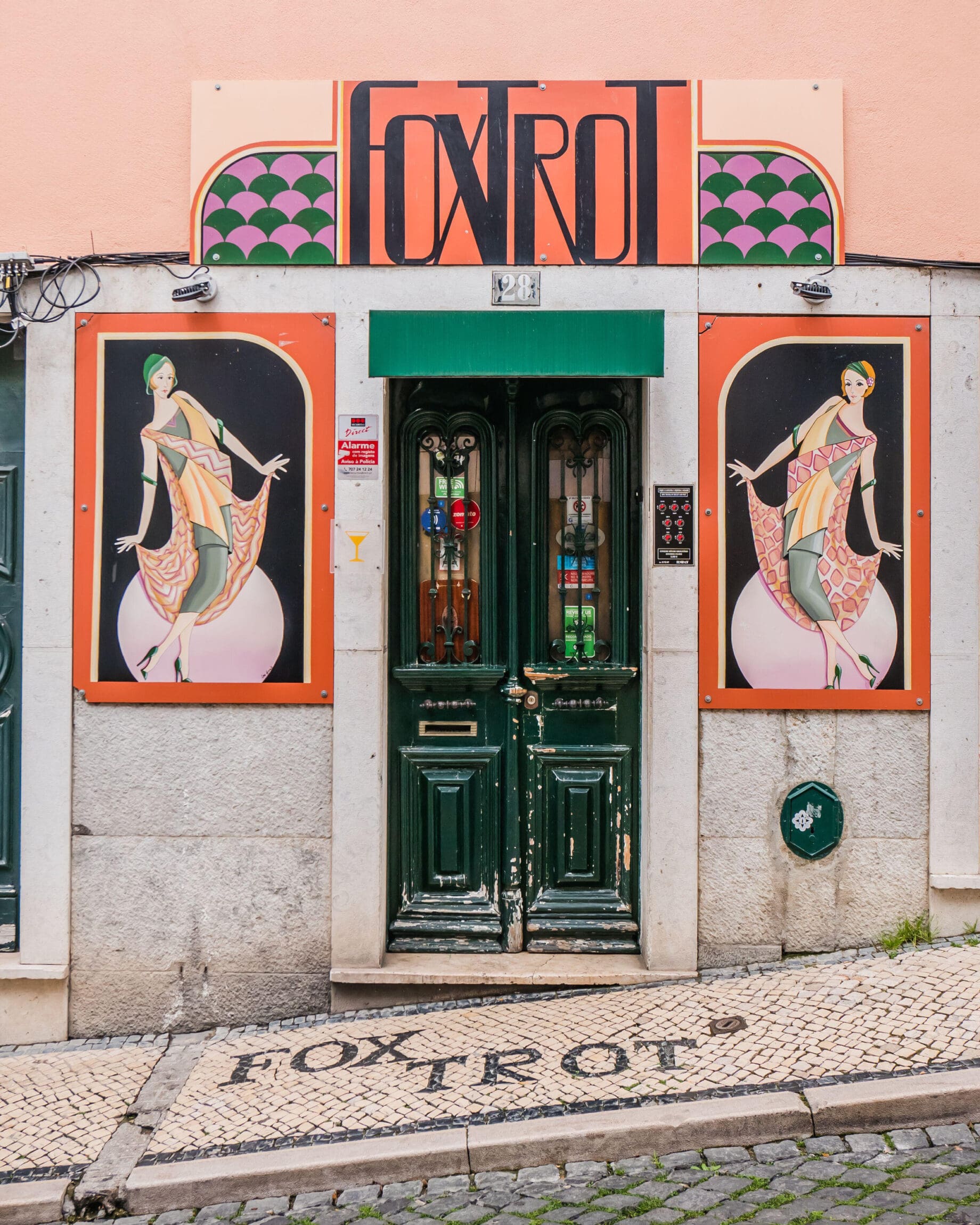 The art deco interiors at Foxtrot in Príncipe Real, Lisbon