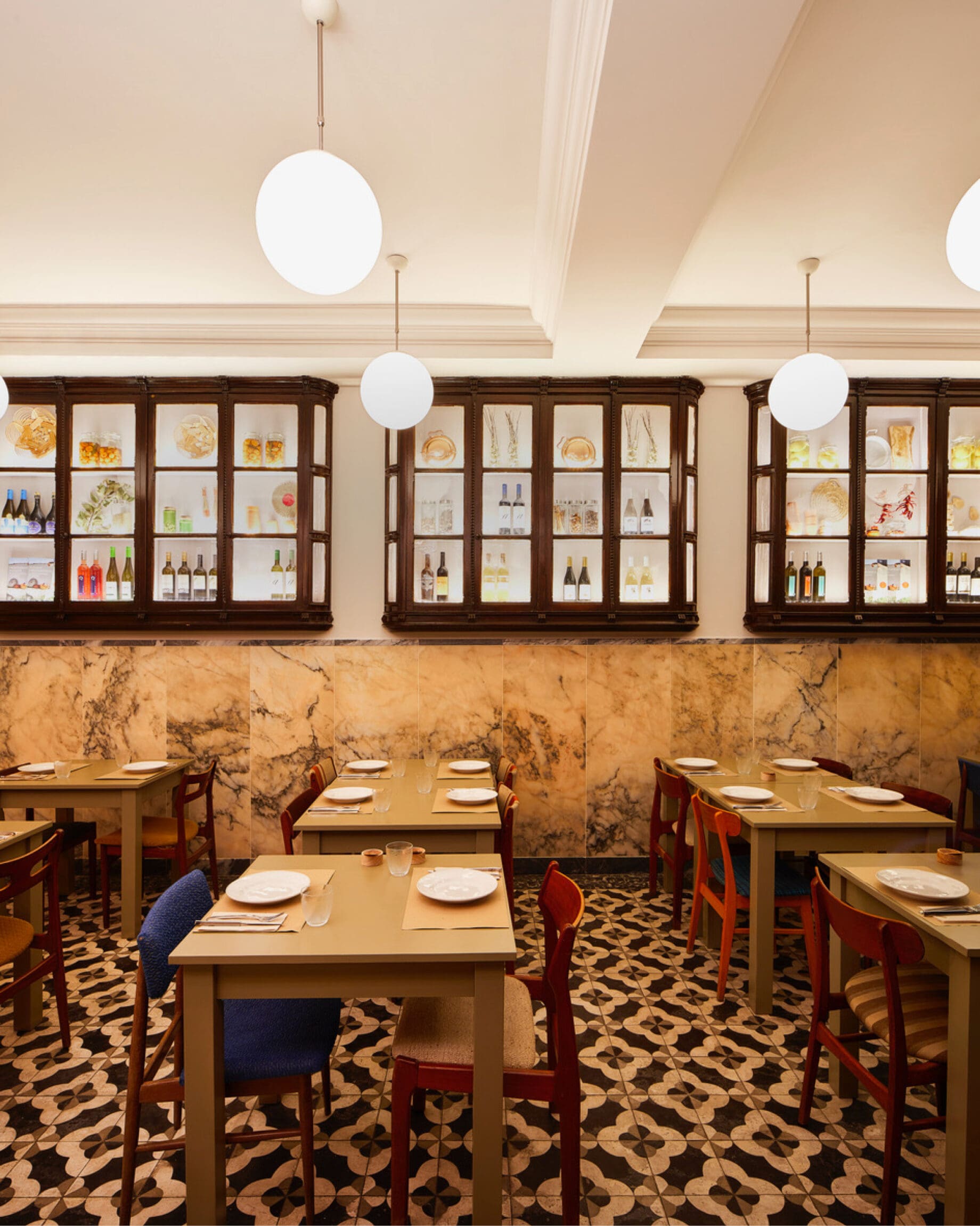 The best restaurants in Lisbon | Tiled interiors at Taberna Albricoque