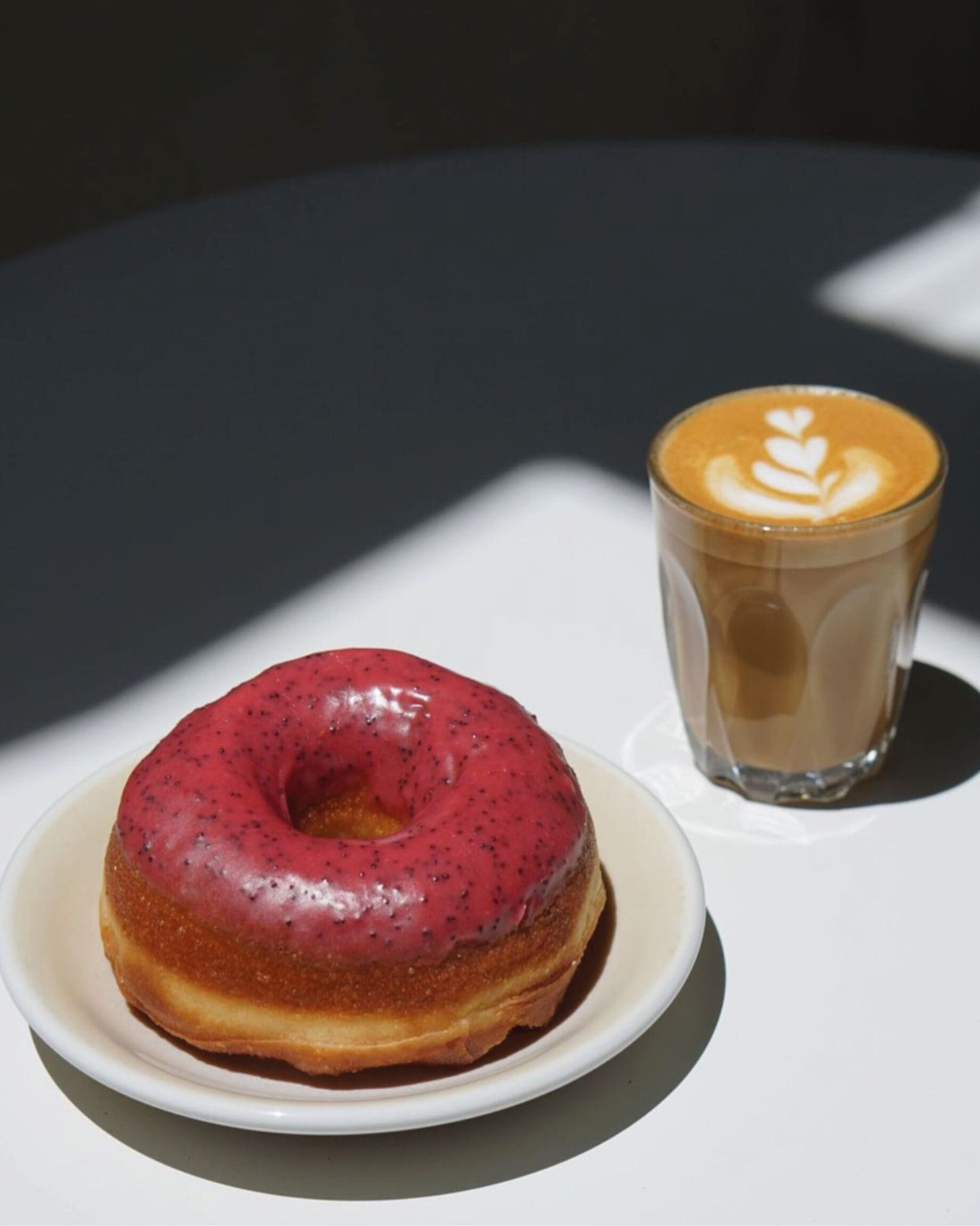 The best coffee in Mexico City | a colourful glazed bagel at Quentin Cafe