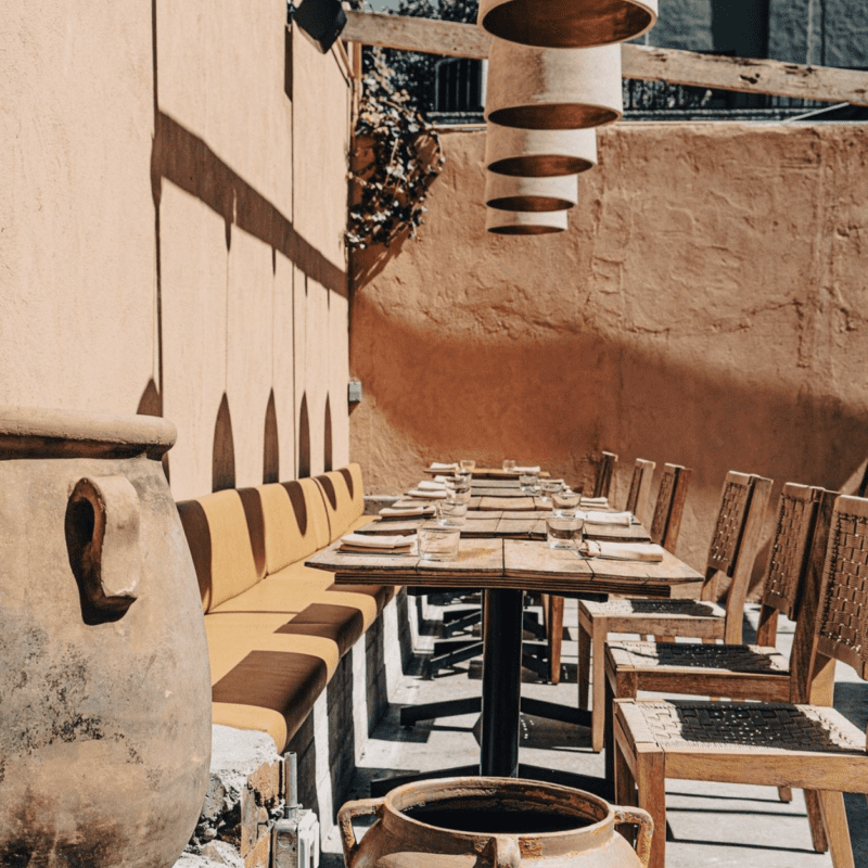 The best outdoor bars and restaurants in New York City | The outdoor courtyard of Aldama