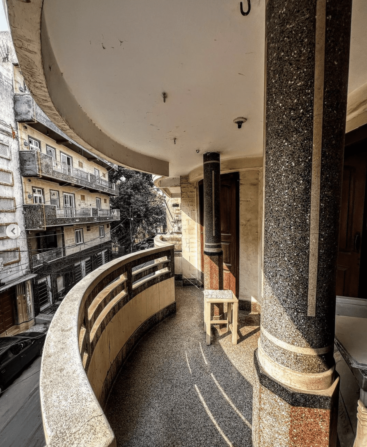 Anica Mann of Delhi Houses | Details of an art deco balcony in Delhi