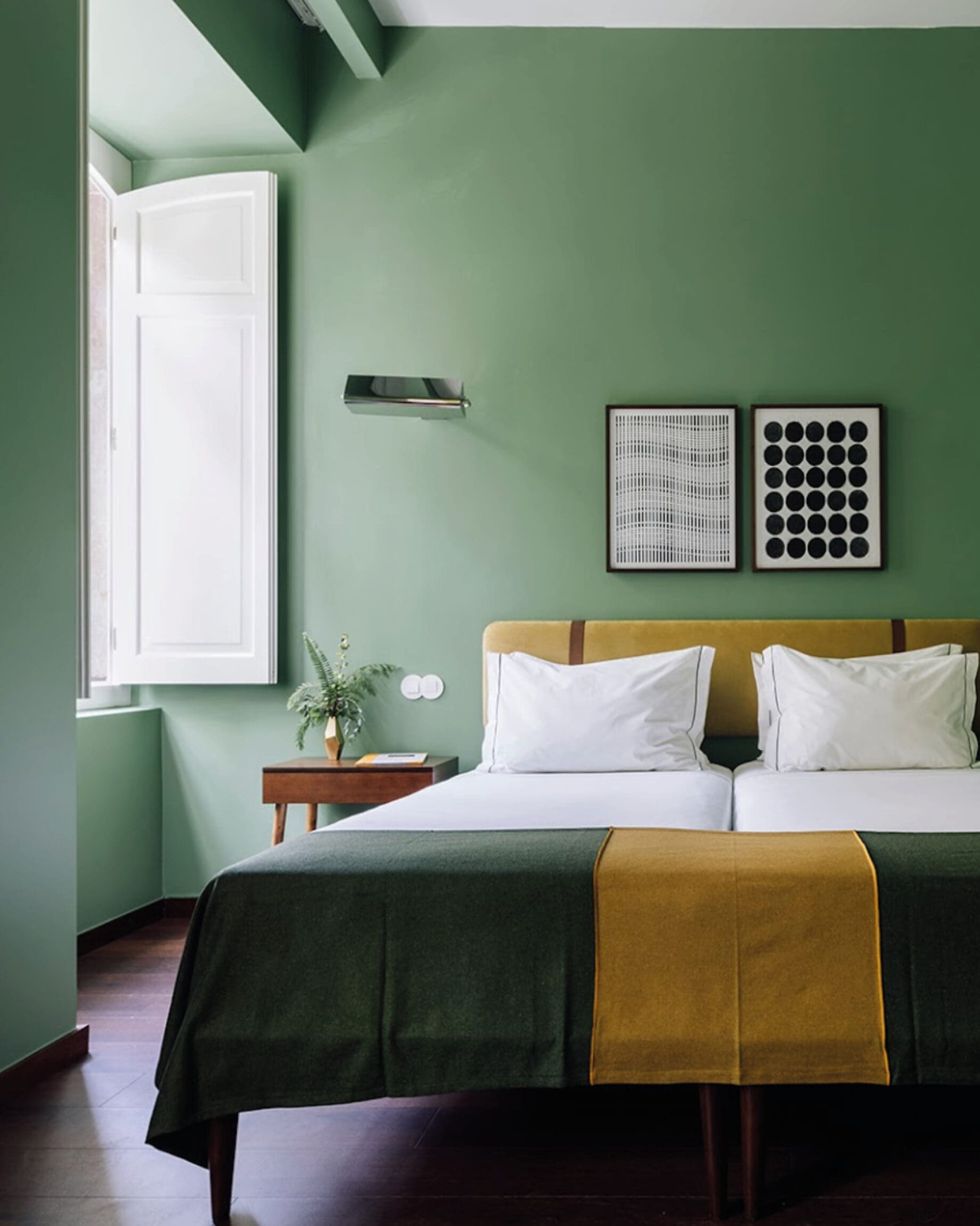 A colourful bedroom at The Vintage in Lisbon