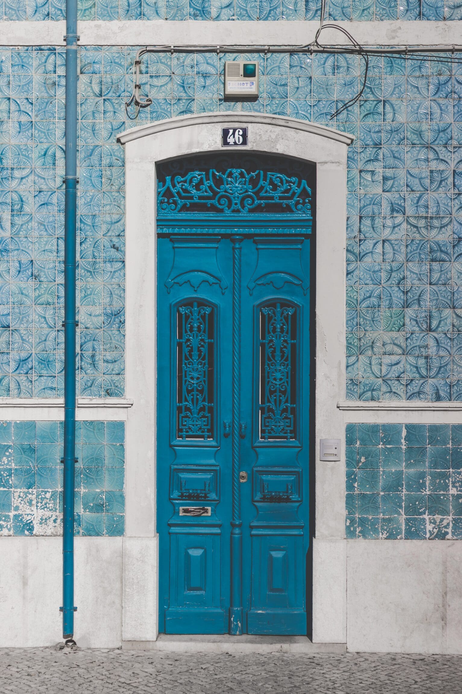 A local guide to Lisbon | a blue tiled door