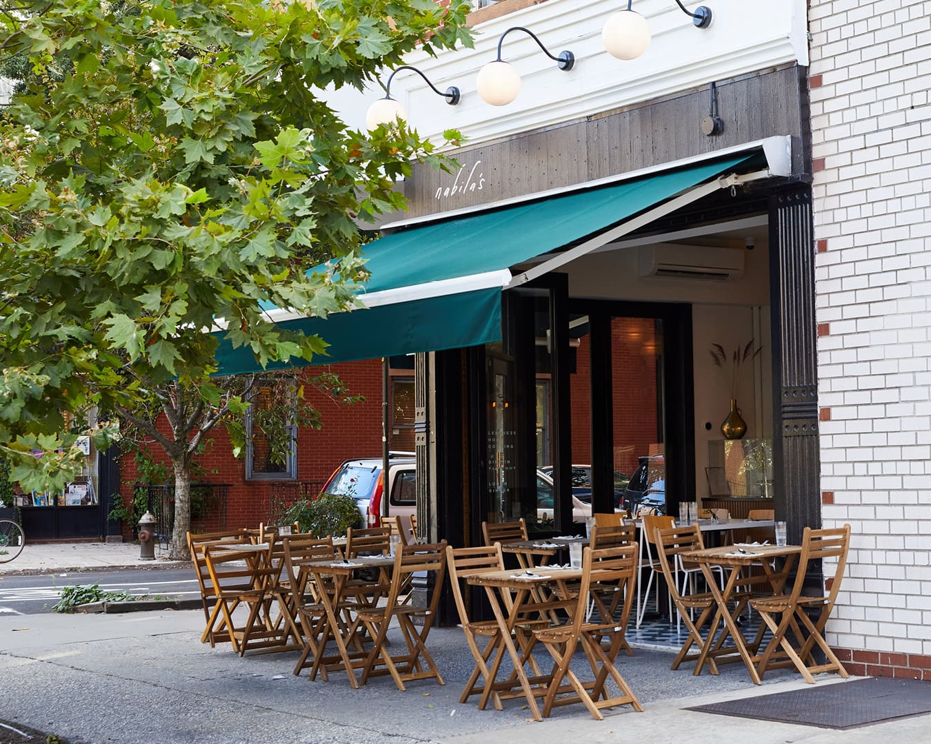 Exterior of Lebanese restaurant Nabila's in Cobble Hill, Brooklyn