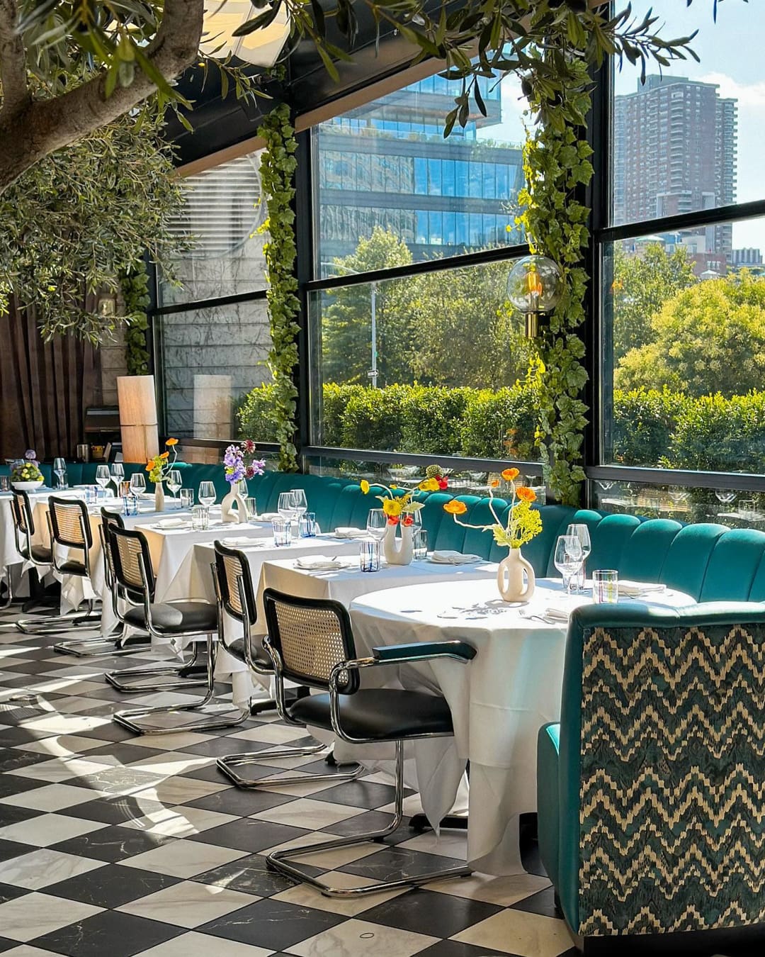 outdoor bars and restaurants | The greenhouse at Twenty Three Grand restaurant in SoHo, NYC