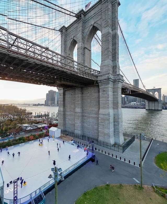 Skate beneath the Brooklyn Bridge this December