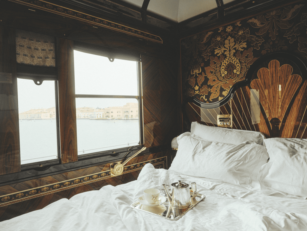 A bed aboard the Venice Simplon-Orient-Express, A Belmond Train