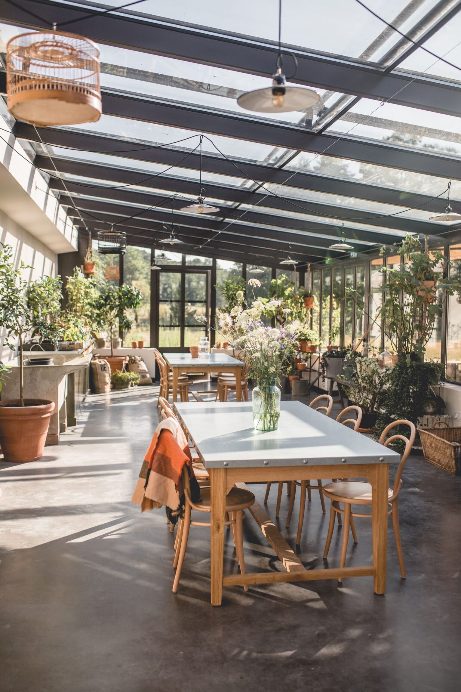 The best farm stays in Europe | the conservatory restaurant at Le Barn