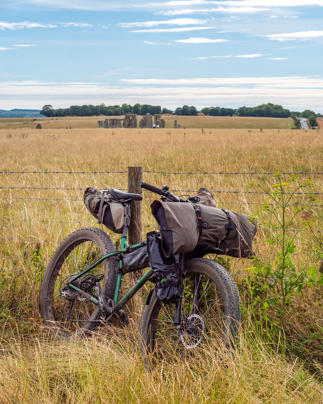 A complete guide to bikepacking in the UK | A hardtail mountain bike rigged up for a bikepacking trip along King Alfred's Way. Photo by Robert Spanring