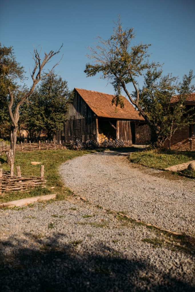 A farm and guesthouse in Transylvania, Romania