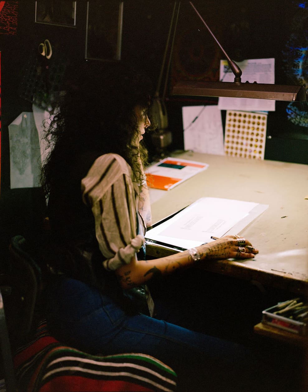An interview with Tati Compton | Tati working in her studio