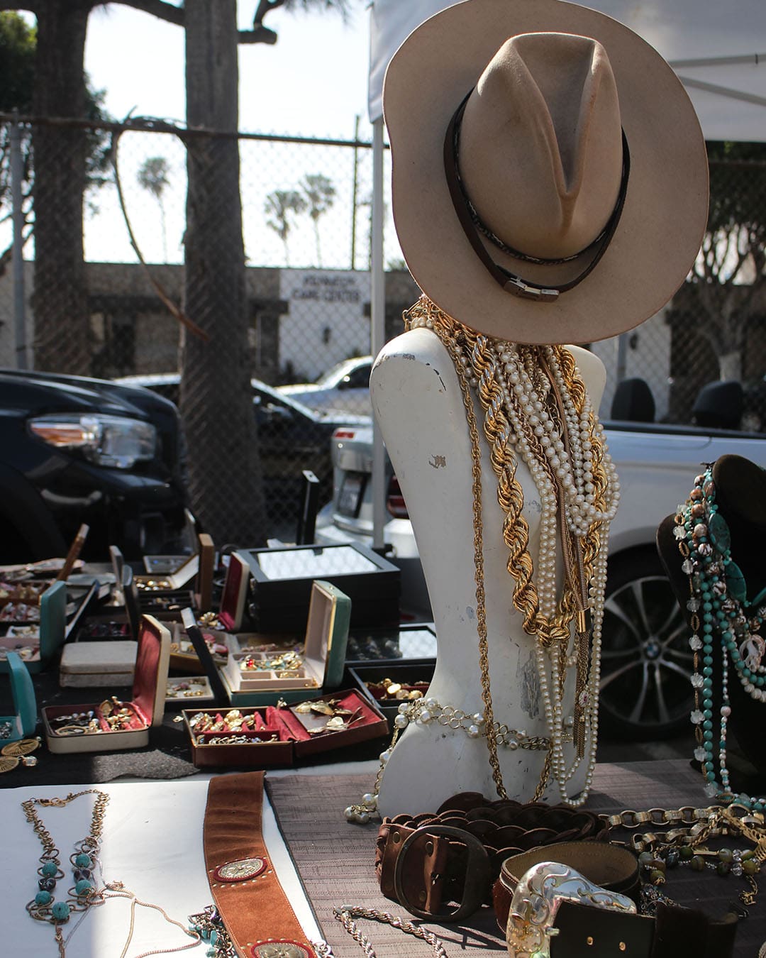 Vintage fashion accessories at Melrose Trading Post, LA