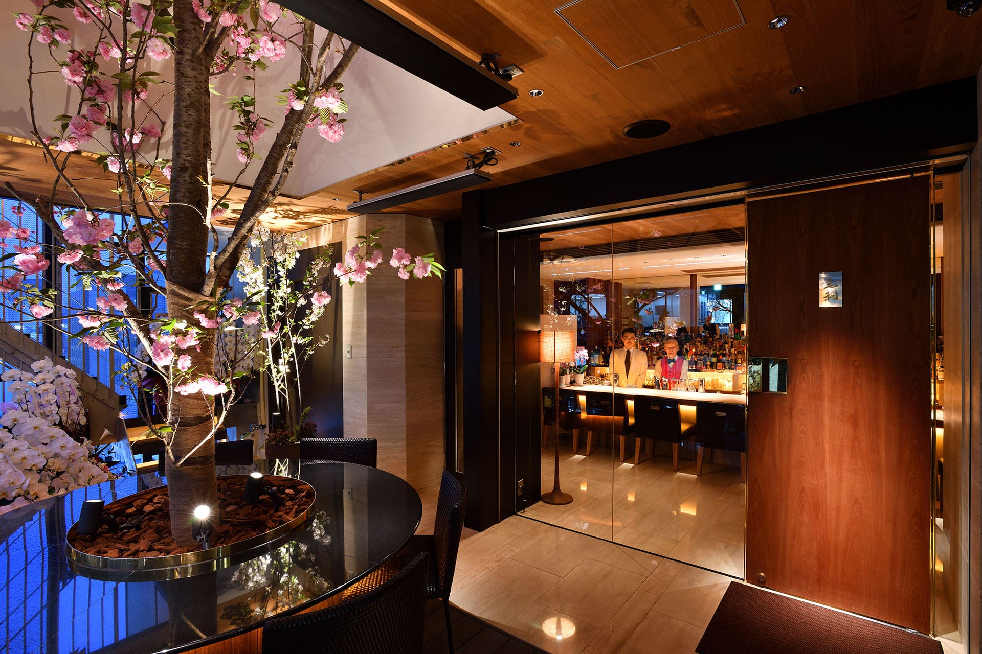 The blossom tree interior at Mori Bar