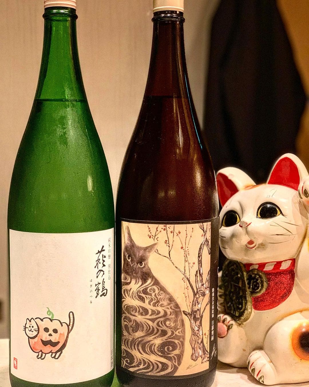 The best izakaya in Tokyo | sake bottles at Ginza Shimada standing bar
