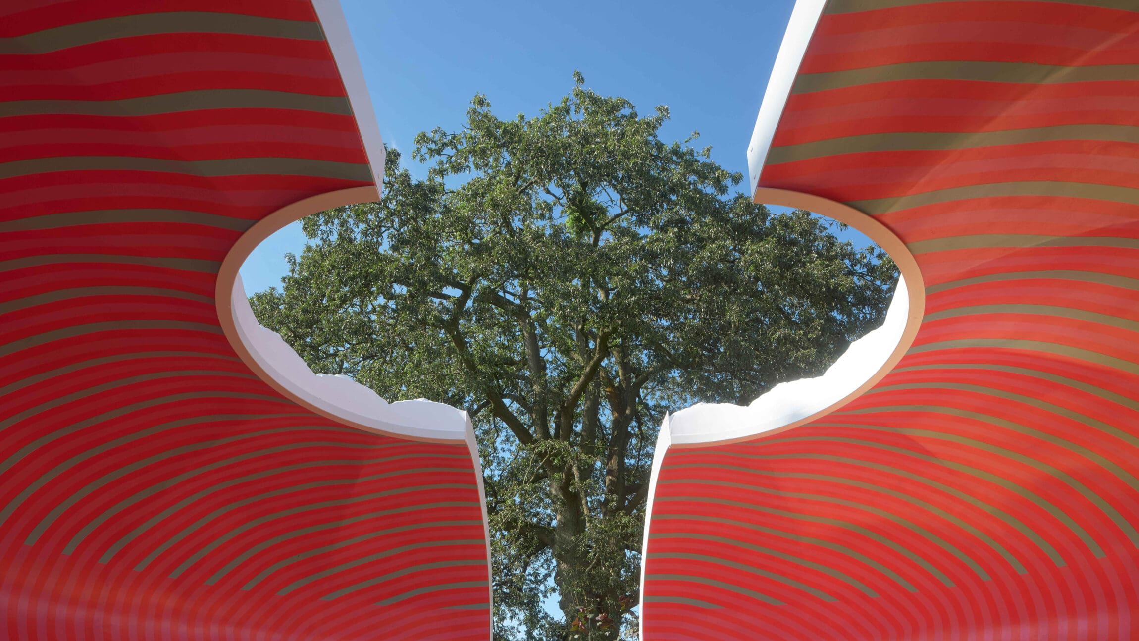 Yinka Ilori interview | Looking up from the inside of the Beacon of Dreams installation at Soho Farmhouse, created by Yinka Ilori