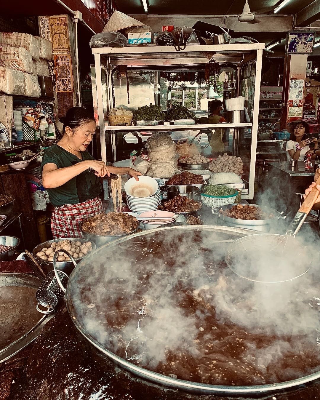 Thai beef noodle soup at Wattana Panich