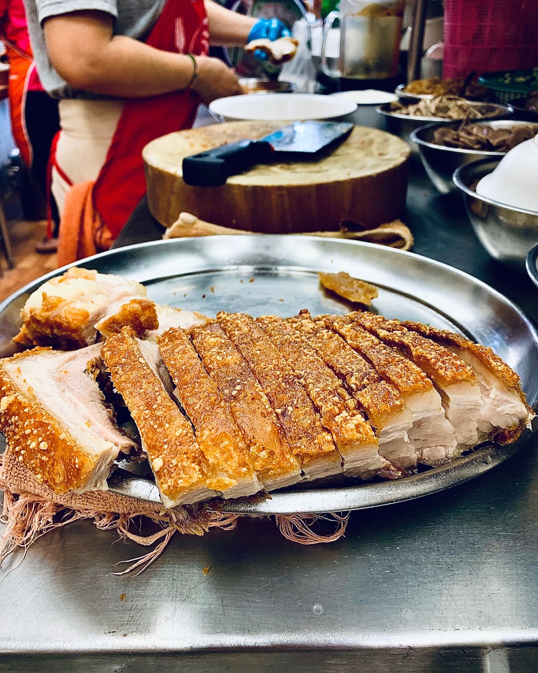 The best street food in Bangkok | crispy pork at Guay Jub Mr. Joe