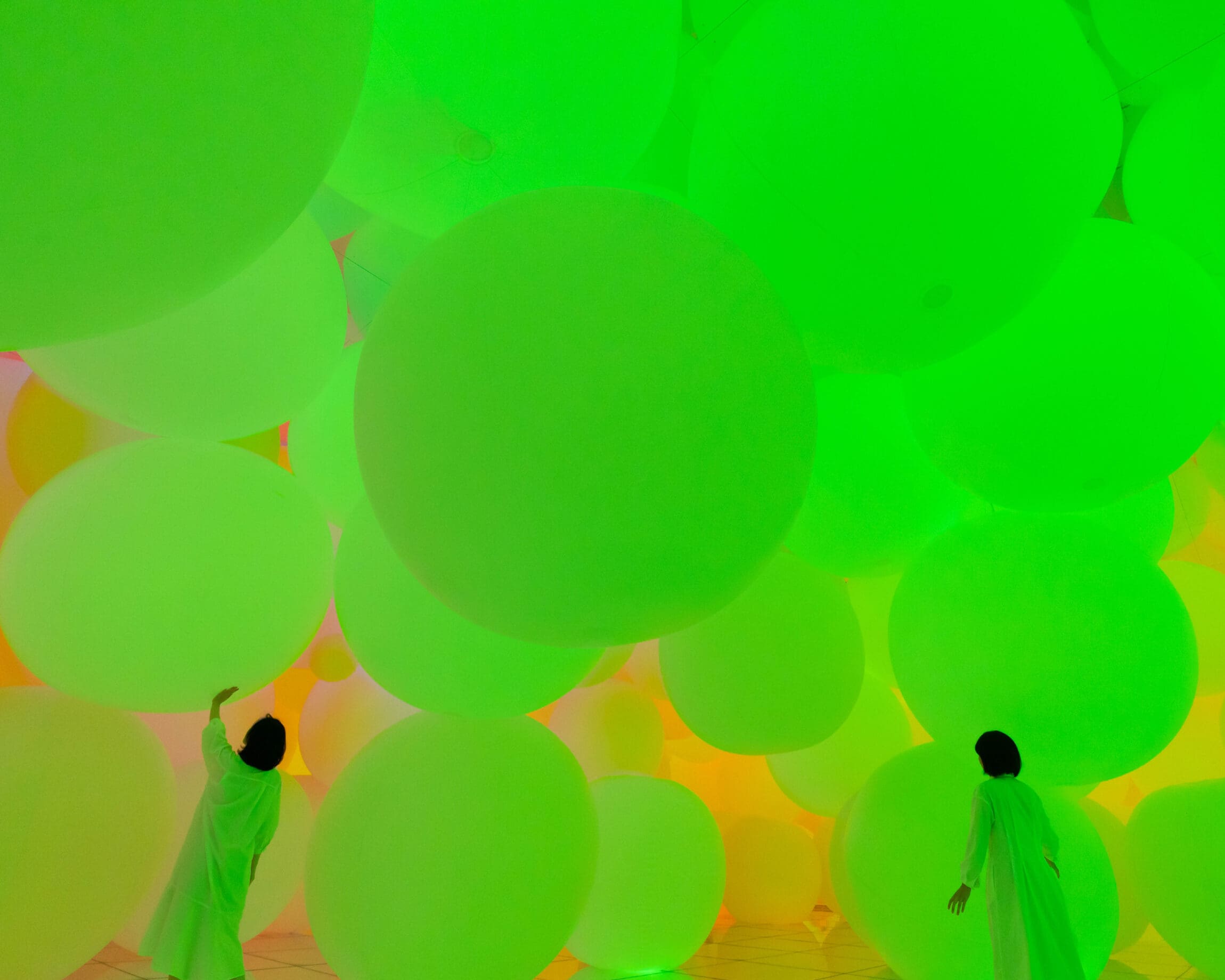 The best galleries and museums in Tokyo | a green interactive Installation by TeamLab, 2023