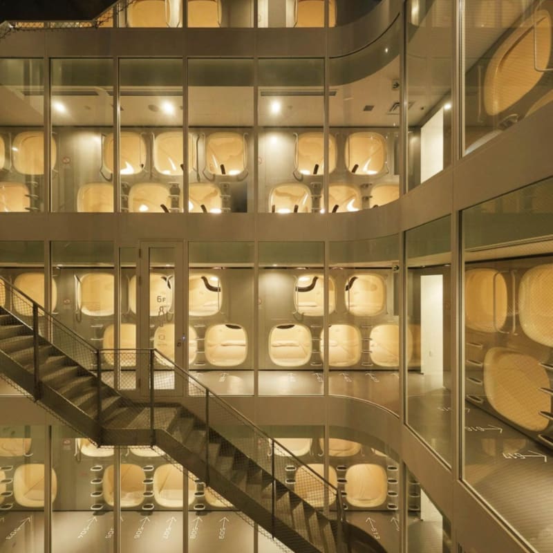 The best hotels in Tokyo | Sleeping capsules at Nine Hours Takebashi, Tokyo