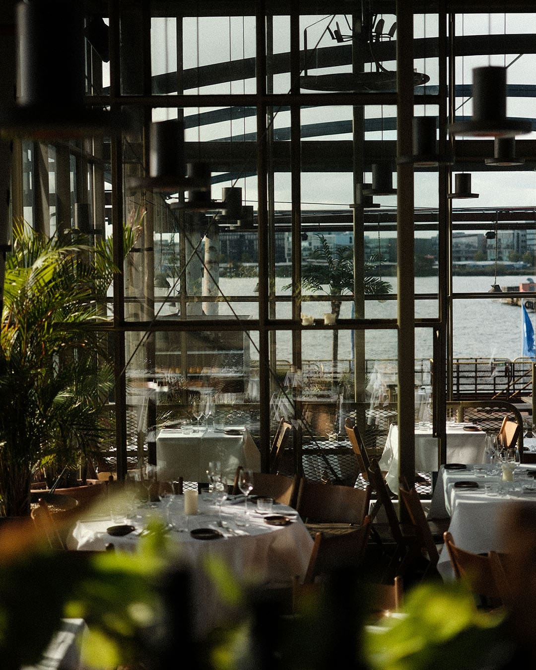An industrial setting by the water's edge at Helling 7