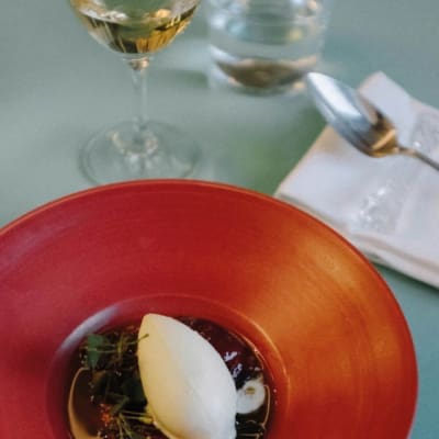 The best restaurants and bars in Amsterdam Noord | A dish served with wine at Restaurant Europa