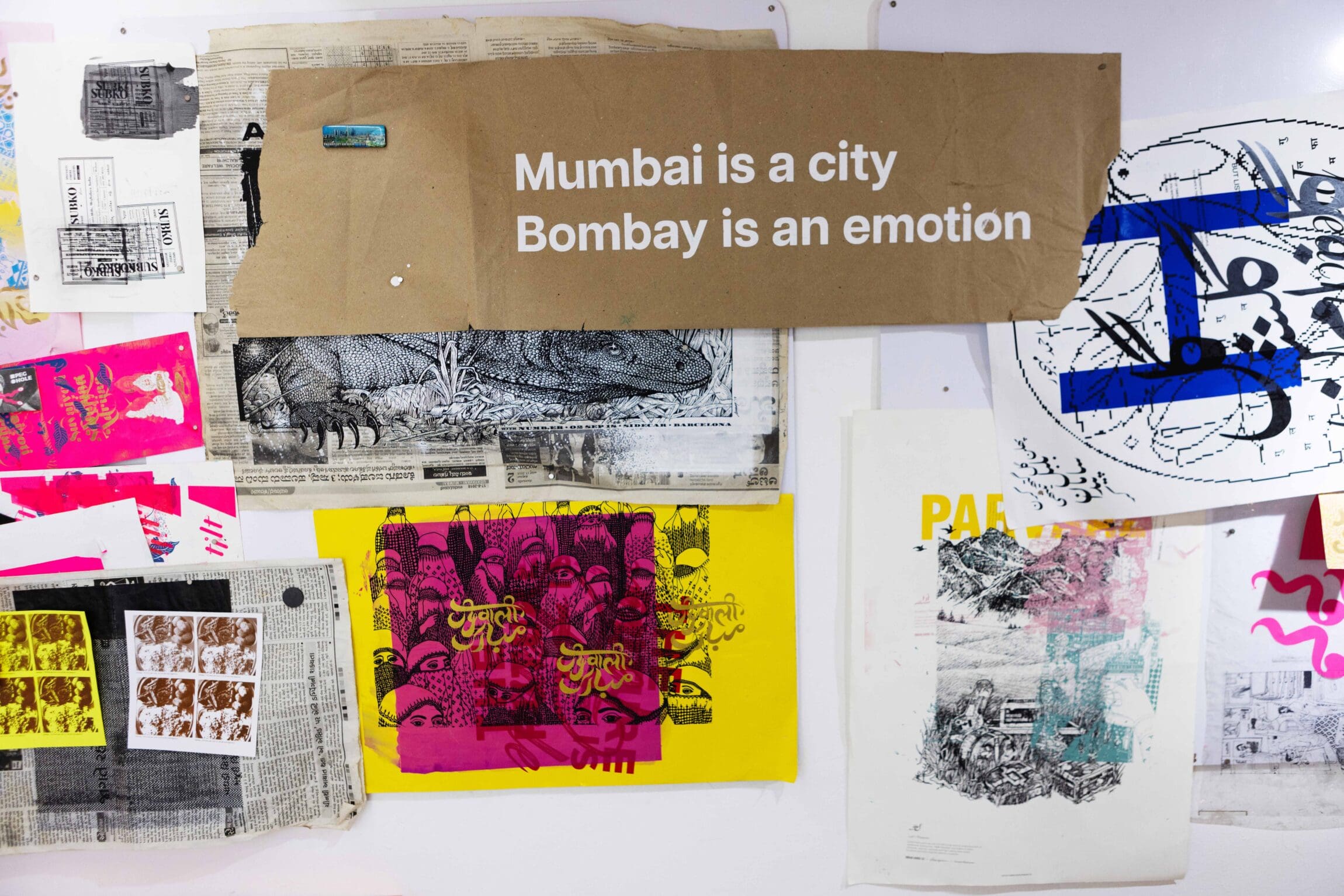 Sameer Kulavoor for ROADBOOK | A moodboard at Sameer Kulavoor's Mumbai studio