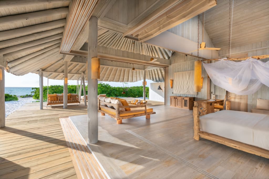 A room with beach and sea vews at Soneva Secret 