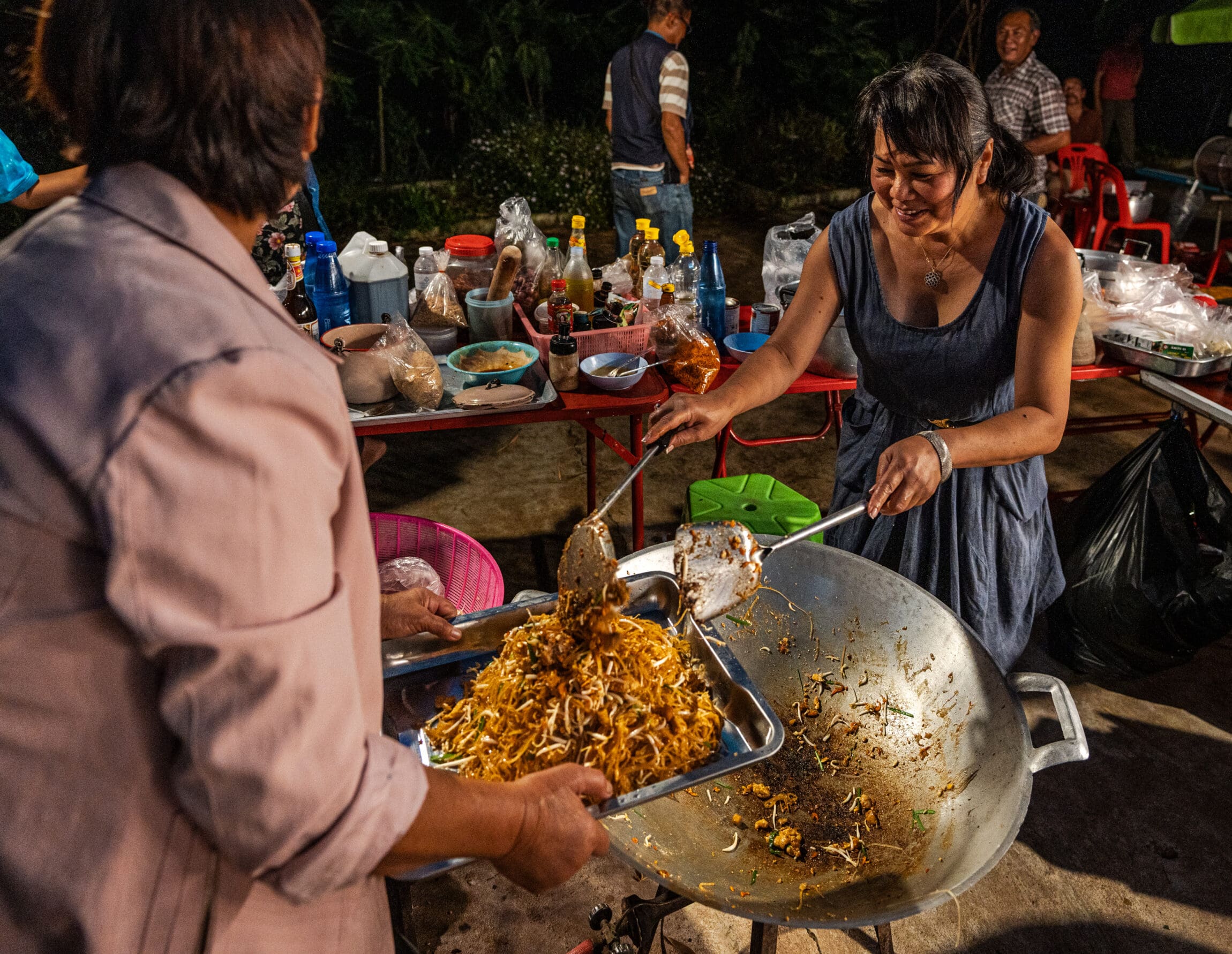 A trip to Thailand with Saiphin Moore, founder of Rosa's Thai | Saiphin cooking up pad thai at her home in Phetchabun