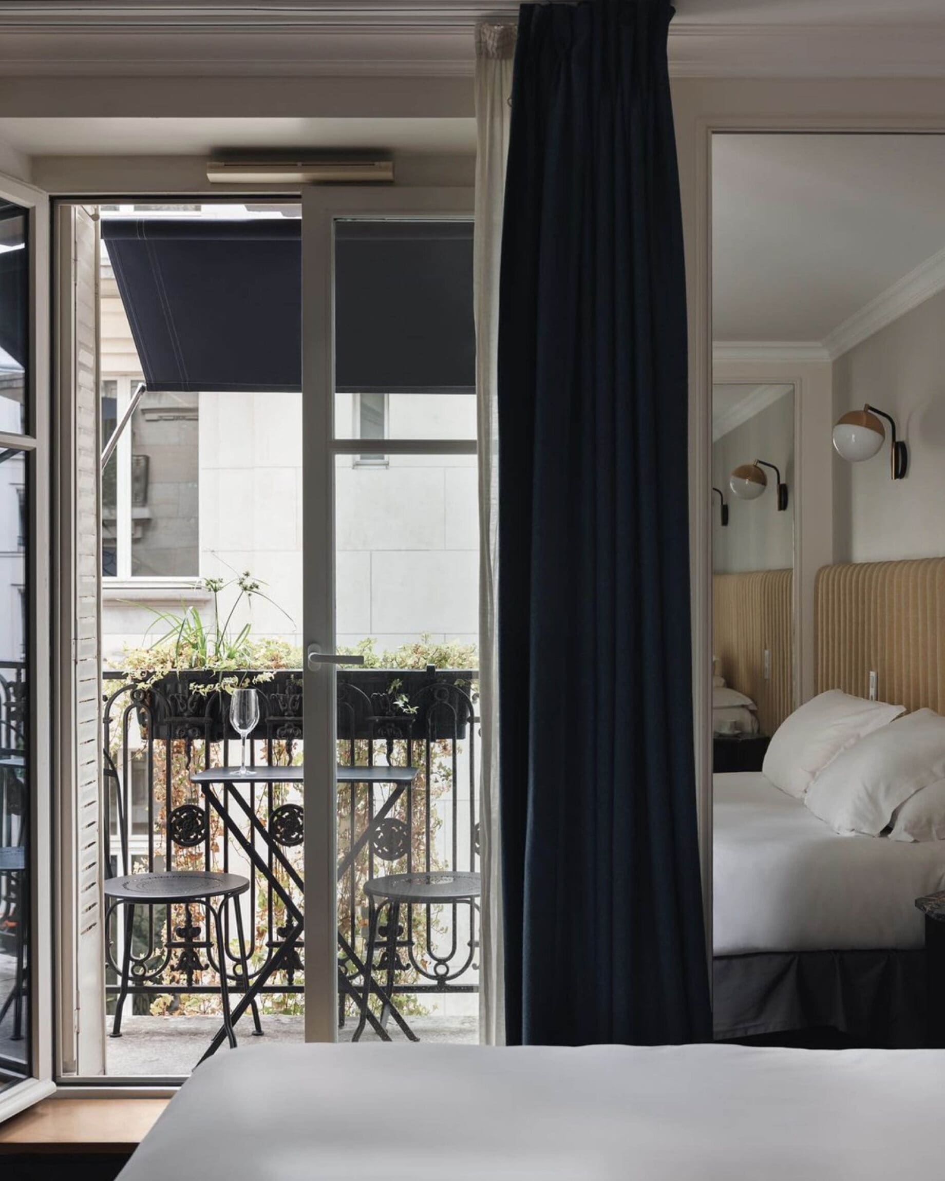 The best boutique hotels in Paris | A private balcony at Hotel Bachaumont.