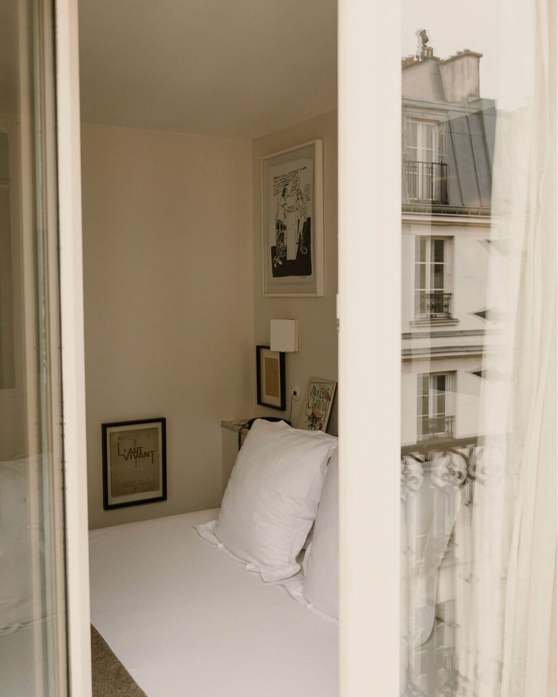 The best boutique hotels in Paris | A room at Le Pigalle viewed from the balcony