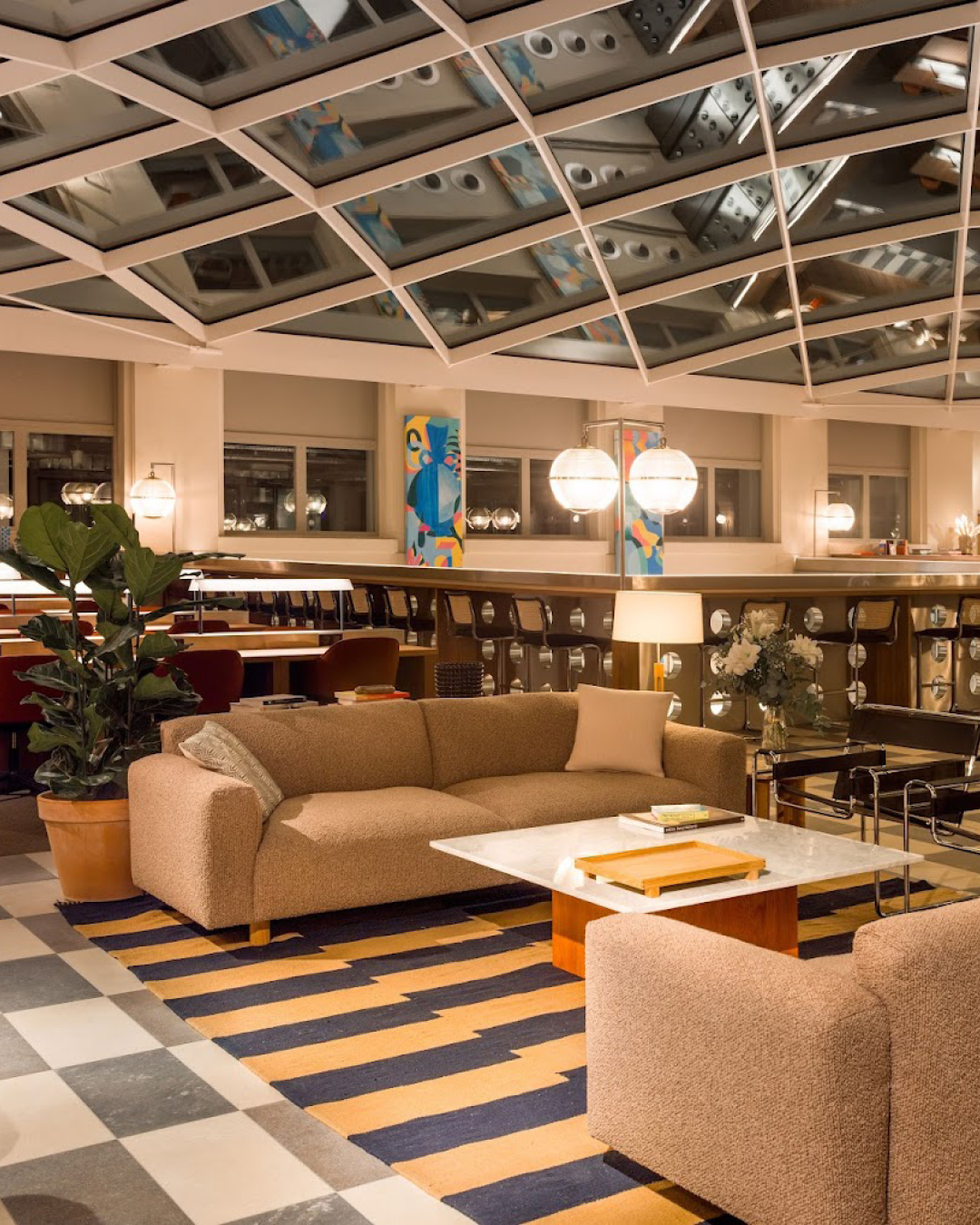 The best co-working spaces in Paris | The curved glass ceiling at WeWork Avenue Trudaine