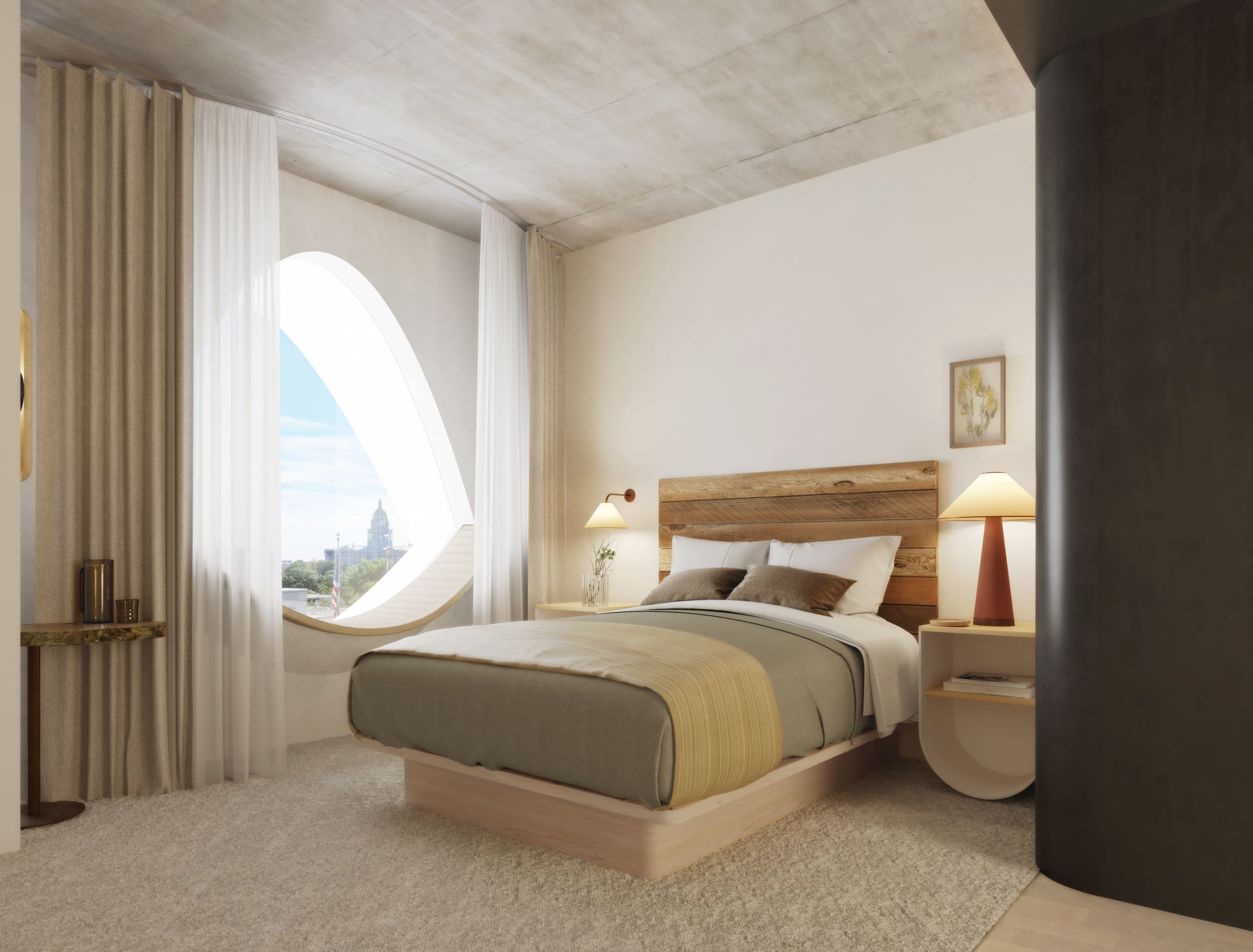 Opening summer 2024, Populus in Denver claims to be the first carbon-positive hotel in the US