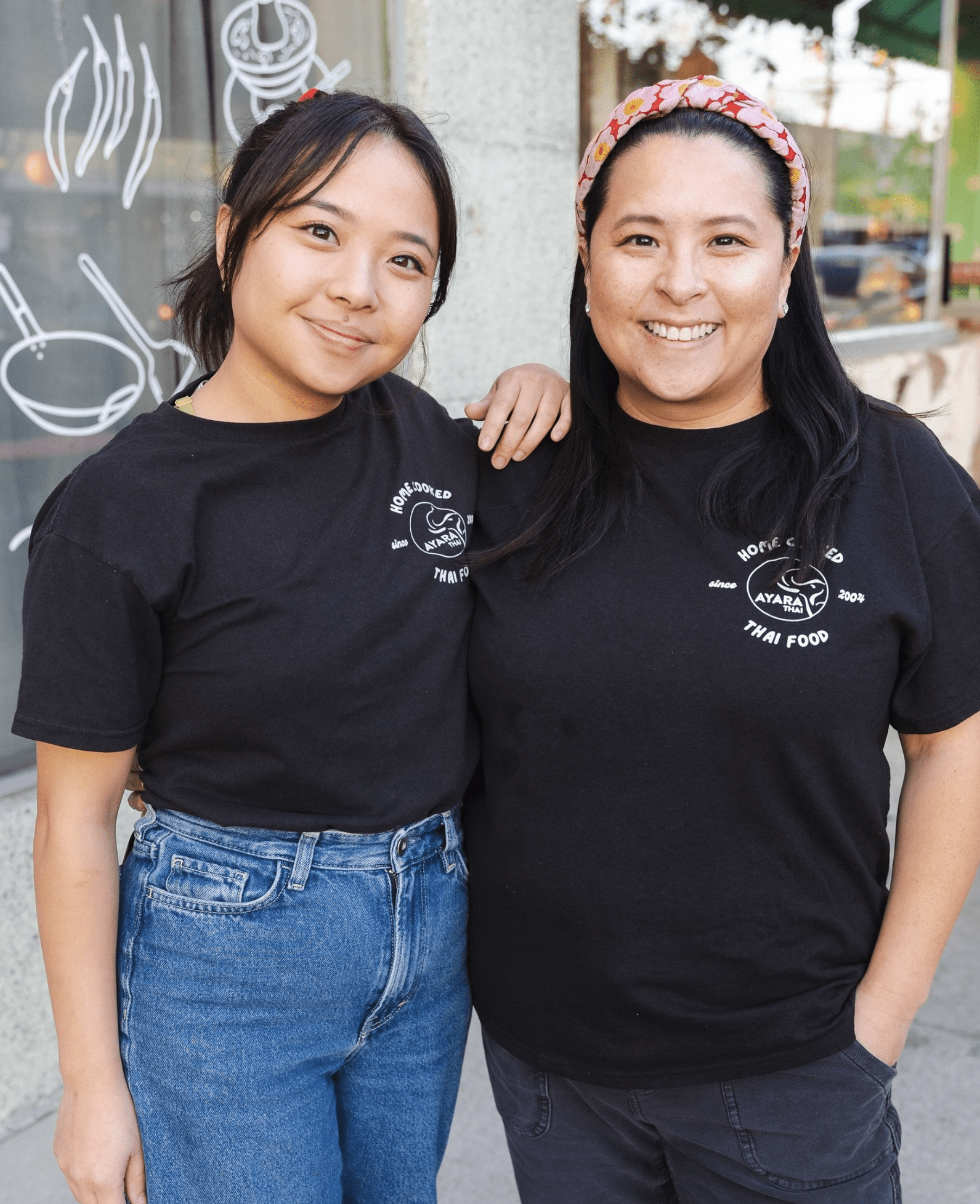 Sister duo Vanda and Cathy Asapahu, who run Ayara Thai restaurant in Los Angeles