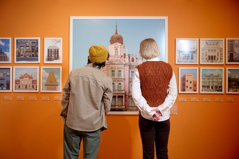 The best things to do in London this April | People enjoy artwork at the Accidentally Wes Anderson exhibition