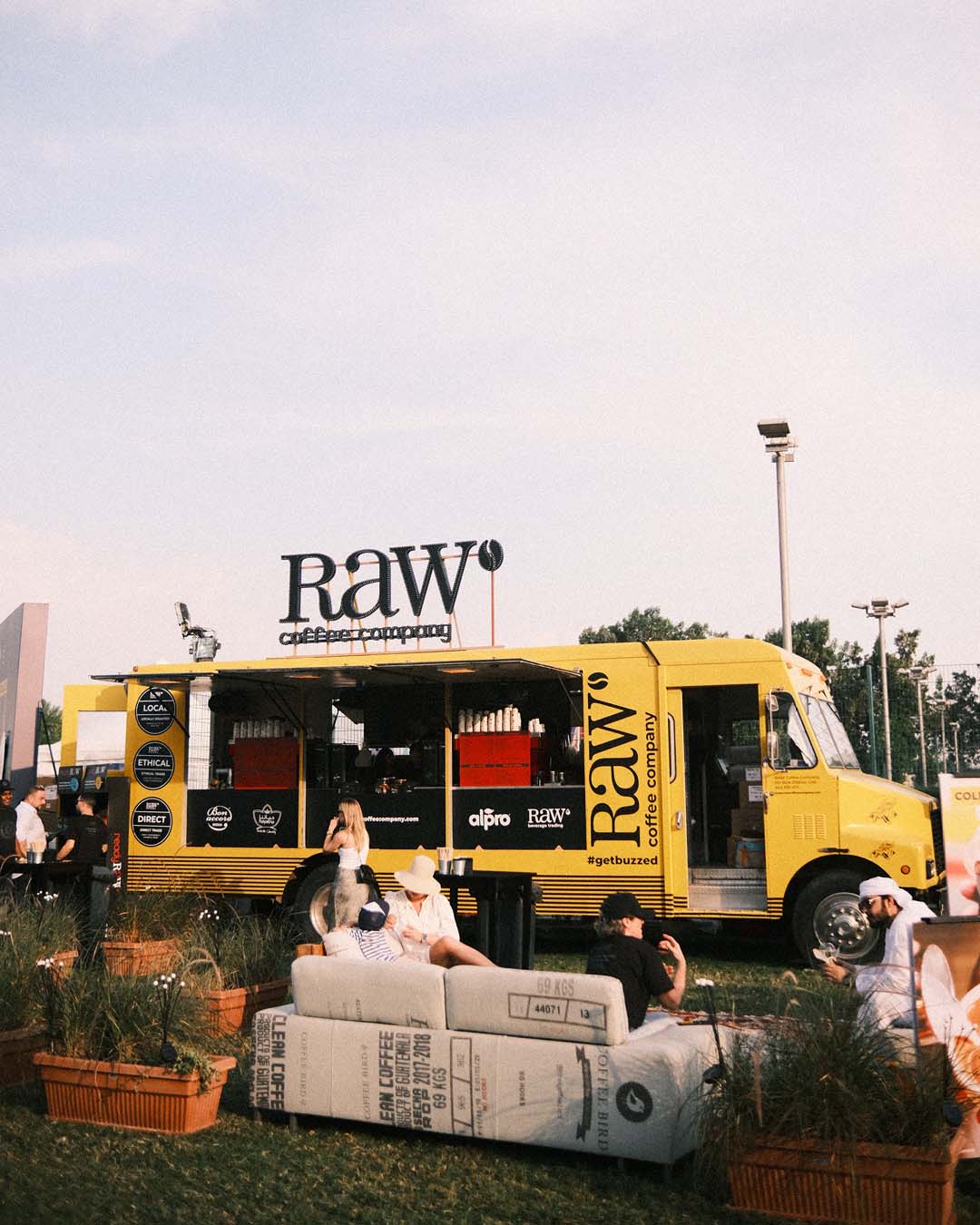 The best coffee shops in Dubai | RAW Coffee Company's yellow mobile coffee van