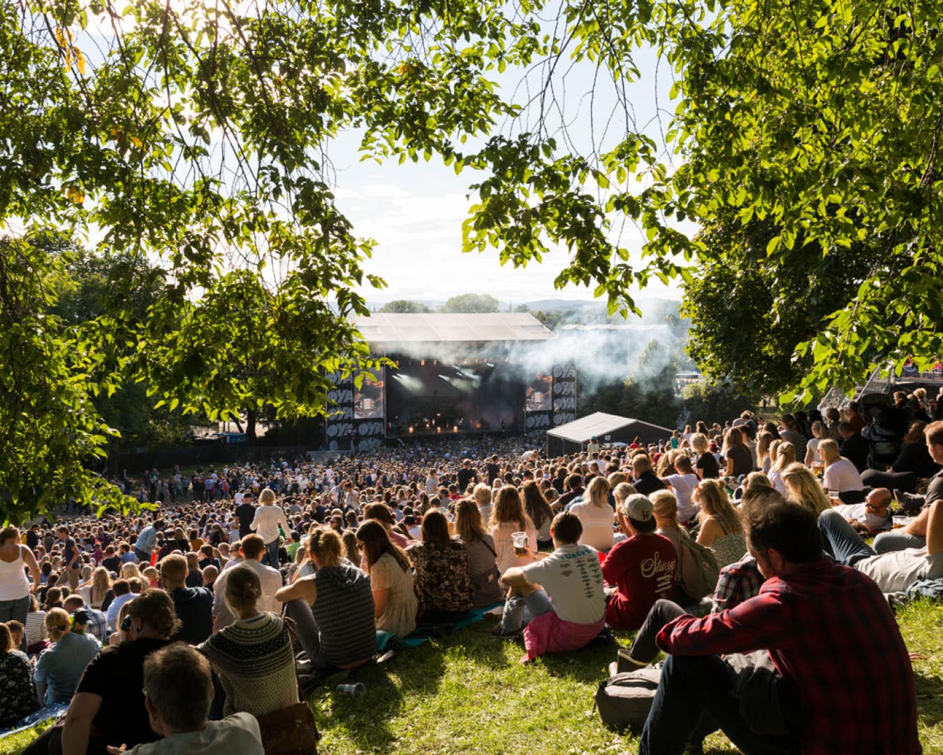 Crowd enjoy a performance at Øya festival, Oslo